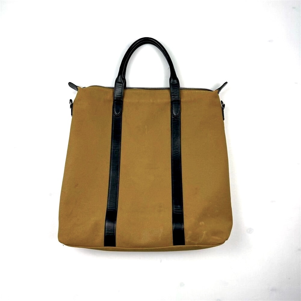 Express Men's Faux Suede Shoulder Work Bag Brown